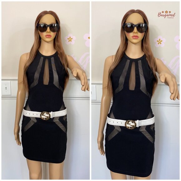 Authentic GUCCI White GG Plus Coated Canvas Leather Interlocking G Belt 80/32 - Picture 4 of 13